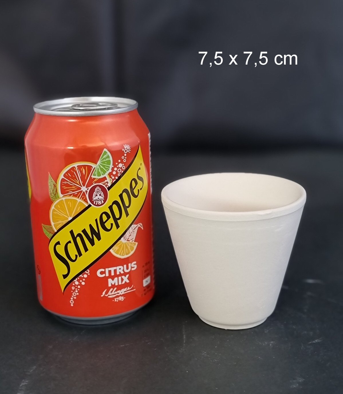 Чашка конус без дръжка 7,5 х 7,5см